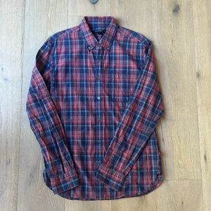 John Varvatos Shirt, Mens Medium Plaid Lightweight Long Sleeve Button Up Grunge